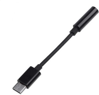 Type-C Tot 3.5Mm Oortelefoon Kabel Adapter Usb 3.1 Type C USB-C Male Naar 3.5 Aux Audio Vrouwelijke jack Voor Xiaomi 6 Mi6 Letv 2 Huawei zwart