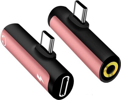 Type-C Tot 3.5Mm Oortelefoon Kabel Adapter Usb 3.1 Type C USB-C Mannelijke Naar 3.5 Aux Audio Vrouwelijke jack For A Xiaomi 6 2 roos goud