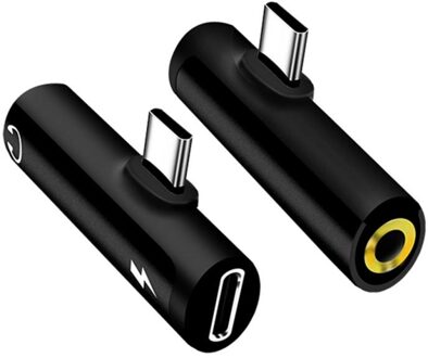 Type-C Tot 3.5Mm Oortelefoon Kabel Adapter Usb 3.1 Type C USB-C Mannelijke Naar 3.5 Aux Audio Vrouwelijke jack For A Xiaomi 6 4 zwart