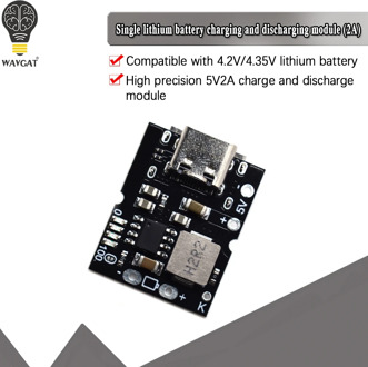 Type-C USB 5V 2A Boost Converter Step-Up Power Module Lithium Battery Charging Protection Board LED Display USB For DIY Charger