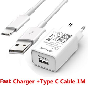 Type-C Usb Fast Charger Kabel Voor Samsung A02S A32 A42 A72 5G S21 S20 Fe A21S A51 a71 M31 M51 Note 20 Qc 3.0 Muur Fast Charger type C kabel lader