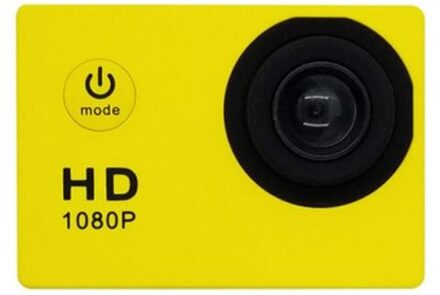 Type Sport Actie Mini Camera Waterdichte Cam Screen Kleur Waterbestendig Video Onderwater Camcorder Full Hd 1080P geel