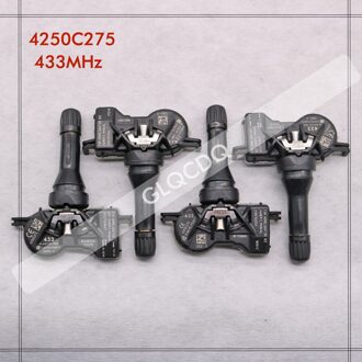 Tyre Pressure Sensor Voor -2024 Mitsubishi Pajero Sport Iii 4250C275 S180150004 433 Mhz Tpms Bandenspanningscontrolesysteem (4stk) 4250C275