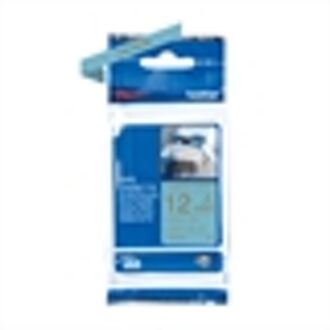 TZe-RL34 tape goud op lichtblauw 12 mm (origineel)