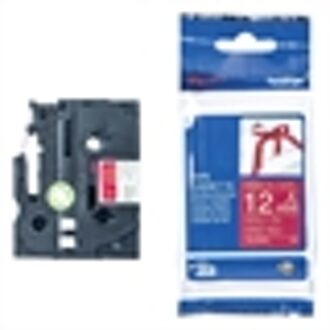 TZE-RW34 labelprinter-tape Goud op rood