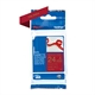 TZe-RW54 tape goud op wijnrood 24 mm (origineel)