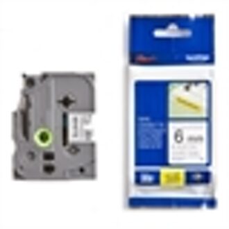 TZe-S211 extra klevend tape zwart op wit 6mm x 8m (origineel)