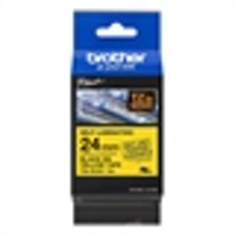 TZe-SL651 zelflaminerend tape zwart op geel 24 mm (origineel)