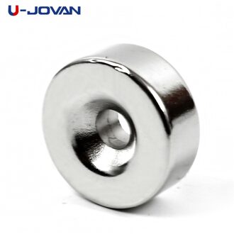 U-JOVAN 1Pc 25X10 Mm Gat: 6Mm N35 Sterke Neodymium Magneet Verzonken Ring Zeldzame Aarde Permanet Magneten