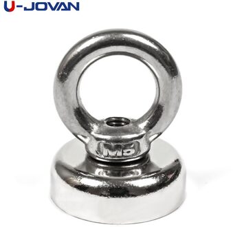 U-JOVAN Diameter Van 25 Mm Zilver Super Vissen Krachtige Eyebolt Ring Magneten Diepzee Voor Sterke Magneet Circulaire