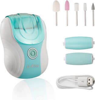 U-Kiss Multi-Functionele Elektrische Eelt Remover Voor Voetverzorging Oplaadbare Pedicure Manicure Set Vervanging Van Puimsteen Roze