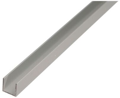 U-profiel Aluminium Zilverkleurig Geëloxeerd 15x10x1,5mm 2m