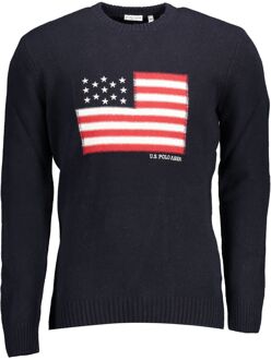 U.S Polo Assn. Amerikaanse Vlag Trui Ronde Hals Lange Mouwen - maat Donkerblauw