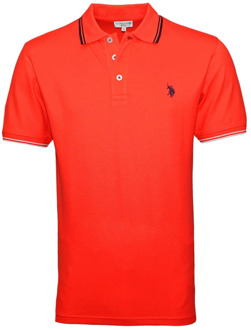 U.S Polo Assn. Barney Polo Shirt voor Mannen U.s. Polo Assn. , Red , Heren - 3XL