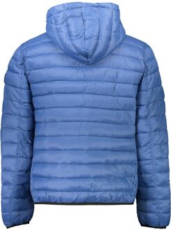 U.S Polo Assn. Gequilted Puffer Jack met Capuchon Middelblauw