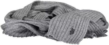 U.S Polo Assn. Geribbelde Gebreide Sjaal Grijs - One Size