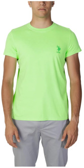 U.S Polo Assn. Groene effen korte mouw T-shirt U.s. Polo Assn. , Green , Heren - 2XL