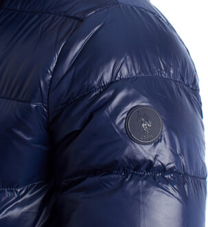 U.S Polo Assn. Heren Gewatteerde Jas met Capuchon 66512 Blauw