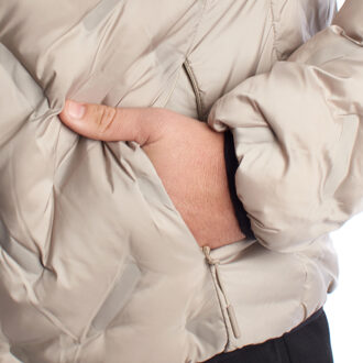 U.S Polo Assn. Heren Gewatteerde Jas met Capuchon US40127001 Beige - EU 48