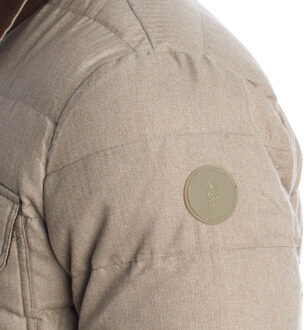 U.S Polo Assn. Heren Gewatteerde Jas met Overhemdkraag 66559 Beige - EU 52