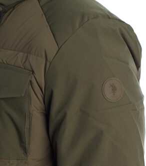 U.S Polo Assn. Heren Gewatteerde Parka Jas met Capuchon US40127016 - maat Groen