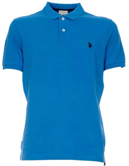 U.S Polo Assn. Heren Katoenen Polo Shirt U.s. Polo Assn. , Blue , Heren - 2Xl,Xl,L,M,S,3Xl,4Xl