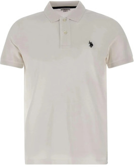 U.S Polo Assn. Heren Katoenen Polo Shirt U.s. Polo Assn. , White , Heren - 2Xl,Xl,L,M,3Xl