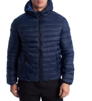 U.S Polo Assn. Heren Reversible Gewatteerde Jas met Capuchon 66496 - maat Blauw