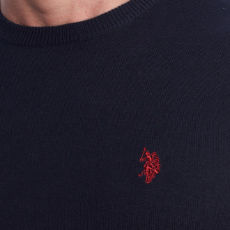 U.S Polo Assn. Heren Ronde Hals Gebreide Trui US40173038 - maat S Blauw