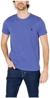 U.S Polo Assn. Heren T-Shirt Mick Collectie Lente/Zomer U.s. Polo Assn. , Purple , Heren - Xl,L,M,S,3Xl