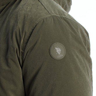 U.S Polo Assn. Heren Winter Gevoerde Jasje met Kap US40127003 - maat EU 52 Groen