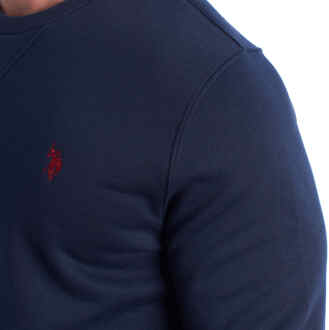 U.S Polo Assn. Herren-Fleece-Sweatshirt mit Rundhalsausschnitt US42187035 - maat 2XL Blauw