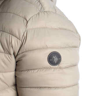 U.S Polo Assn. Herren-Steppjacke mit Kapuze US42127019 - maat EU 54 Beige