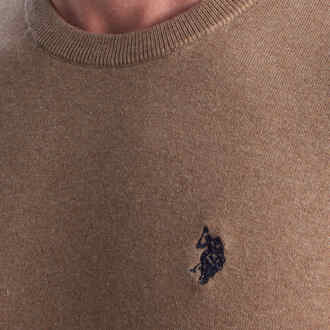U.S Polo Assn. Herren-Strickpullover mit Rundhalsausschnitt US42173048 - maat L Beige