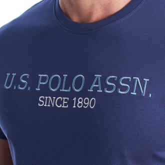 U.S Polo Assn. Herren-T-Shirt aus Baumwolle mit kurzen Ärmeln US42154022 Blauw - XL