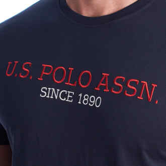 U.S Polo Assn. Herren-T-Shirt aus Baumwolle mit kurzen Ärmeln US42154022 - maat XL Blauw