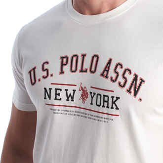 U.S Polo Assn. Herren-T-Shirt aus Baumwolle mit kurzen Ärmeln US42154024 Wit - S