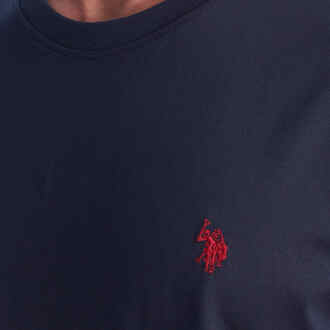 U.S Polo Assn. Herren-T-Shirt aus Baumwolle mit kurzen Ärmeln US42154026 Blauw