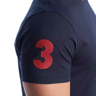 U.S Polo Assn. Herren-T-Shirt aus Baumwolle mit kurzen Ärmeln US42154027 Blauw