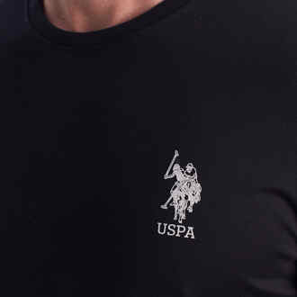U.S Polo Assn. Herren-T-Shirt aus Baumwolle mit kurzen Ärmeln US42154027 - maat S Zwart