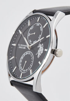 U.S Polo Assn. Horloge Henry Gent Horloge Zilver