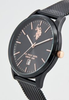 U.S Polo Assn. Horloge Owen Herenhorloge - maat Zwart