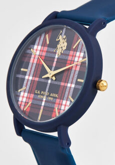 U.S Polo Assn. Horloge Remy Tartan Uniseks Horloge Blauw
