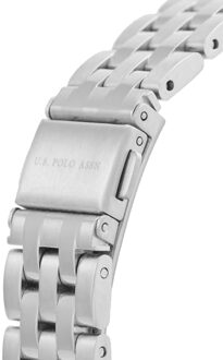 U.S Polo Assn. Horloge Roze Dameshorloge - maat Zilver