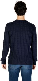 U.S Polo Assn. Kabelgebreide Trui Klassieke Pasvorm Navy