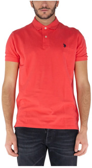 U.S Polo Assn. Klassieke Basic Polo Shirt U.s. Polo Assn. , Red , Heren - Xl,L,M