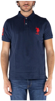 U.S Polo Assn. Klassieke Piqué Polo Shirt U.s. Polo Assn. , Blue , Heren - 2Xl,Xl,L,M,S