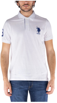 U.S Polo Assn. Klassieke Piqué Polo Shirt U.s. Polo Assn. , White , Heren - Xl,L,M
