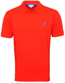 U.S Polo Assn. Klassieke Polo Shirt U.s. Polo Assn. , Red , Heren - 2Xl,L,M,3Xl
