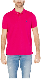 U.S Polo Assn. Korte Mouw Polo Shirt U.s. Polo Assn. , Pink , Heren - 2Xl,Xl,L,M,S